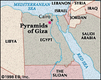 Pyramids of Giza - Map
