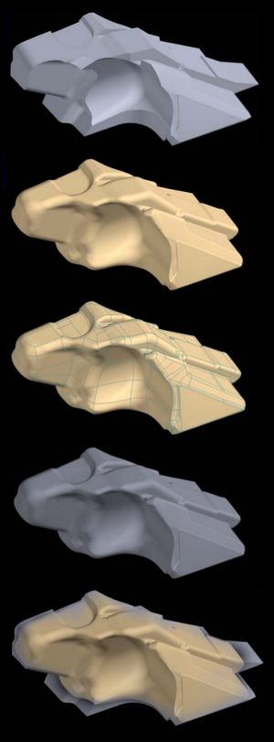 Snowmobile tank modeled in Sensible Freeform Plus
