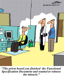 Comic courtesy of J. King, ModernAnalyst.com. 