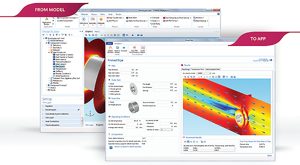 COMSOL-V5.2-From-Model-To-App-FinnedPipe