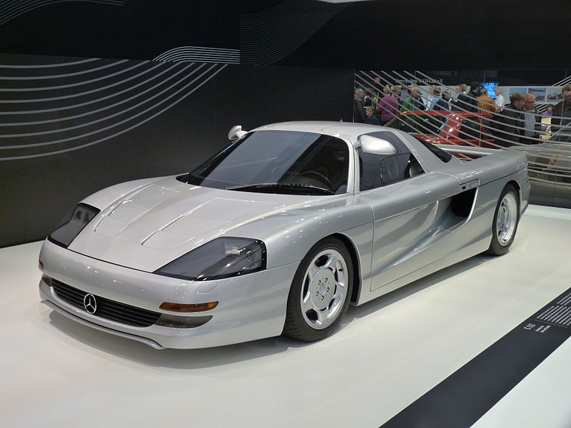 mercedes, testbed, 70s, car, sportscar, diesel, wankel, engine, AC, gullwing