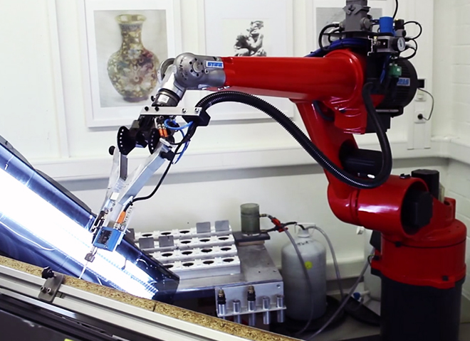 e-david, robot, arm, painting, art, welding,