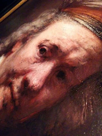 3D Printed recreation of a Rembrandt painting made for research purposes by Tim Zaman of Delft University of Technology. Picture taken at REAL2015 by Shawn Wasserman.
