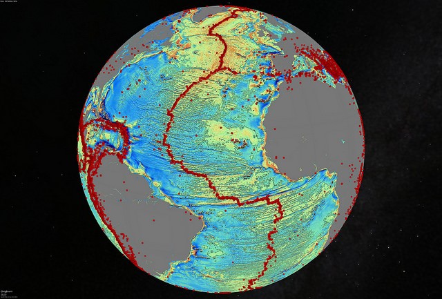 cartography, seafloor, satellite, NASA