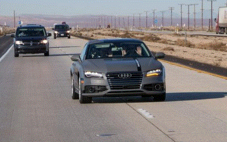 An experimental self-driving Audi travelled from Los Angeles to Las Vegas for the 2015 Consumer Electronics Show