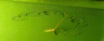 Direct metal laser sintering. (Image courtesy of Tom Lansford.)