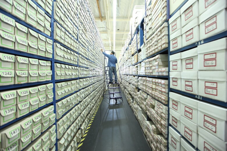 A warehouse full of electronic component inventory.