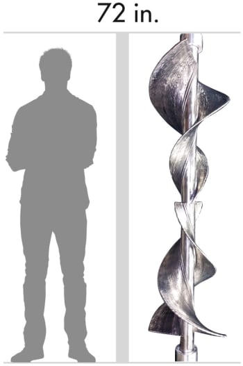A large titanium screw made with EBAM. (Image courtesy of Sciaky, Inc.)
