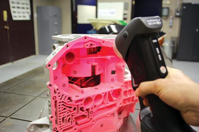 The HandySCAN 3D laser scanner. (Image courtesy of Creaform.)