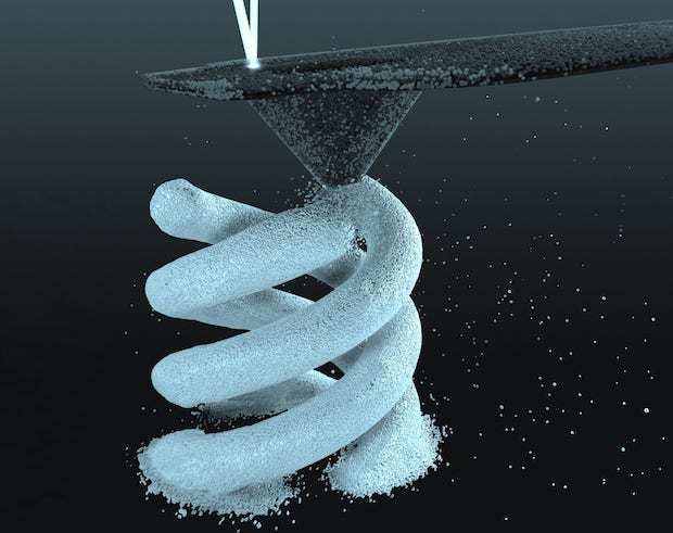 Metal 3D printing at the nanoscale. (Image courtesy of Alain Reiser.)