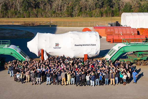 The first M501J gas turbine manufactured in U.S. shipped from the MHPS-AMER Savanah Machinery Works last year. MHPS-AMER has grown from five employees to 2,000 over the last fifteen years. (Image courtesy of MHPS-AMER.)