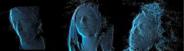 Point clouds generated for Radiohead's House of Cards music video, which used lasers instead of cameras.