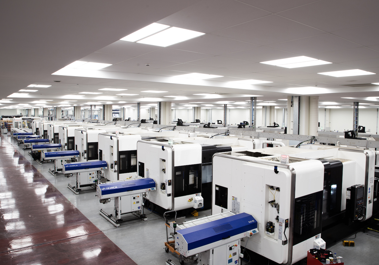 Renishaw machines at its Miskin facility.