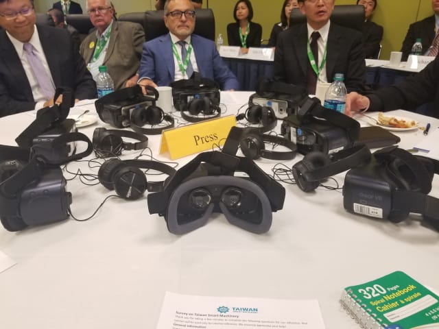 The Taiwan Association of Machinery Industry put on the most futuristic press conference I've ever attended, but I wouldn't call it a revolution in media. (Image courtesy of the author.)