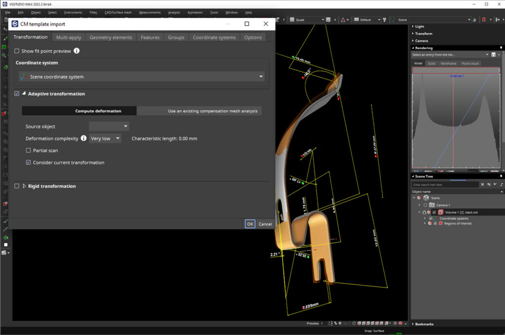 Volume Graphics screenshot showing Hachtel spring
