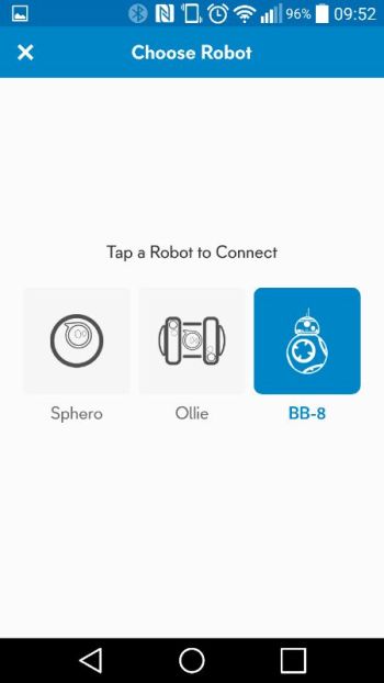 BB-8 is automatically recognized by the SPRK app. (Image courtesy of Sphero.)