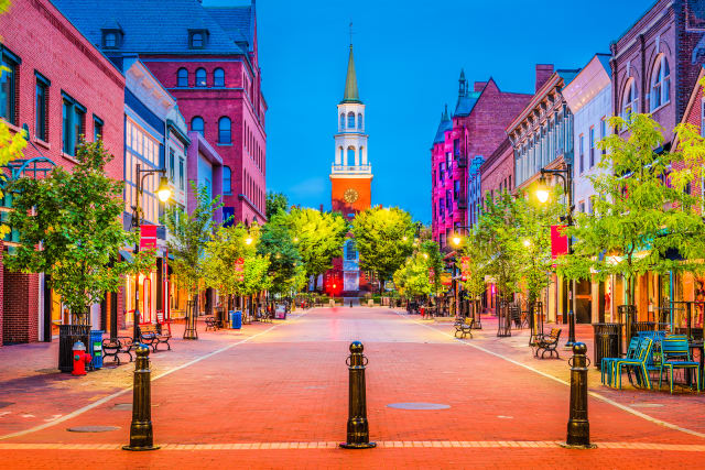 Church Street in Burlington, Vermont.