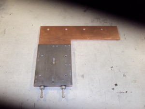 Fabrisonic’s process can print multiple metals together without causing metallurgical problems.  In this example the high heat areas are made of copper and the rest of the structure is made of aluminum to reduce weight.