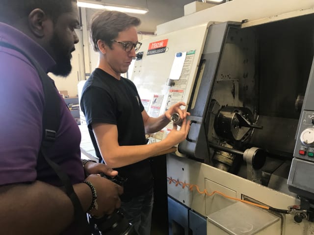 Michael Leszczynski gives a tour of the facility. (Image courtesy of K4 Machining.)