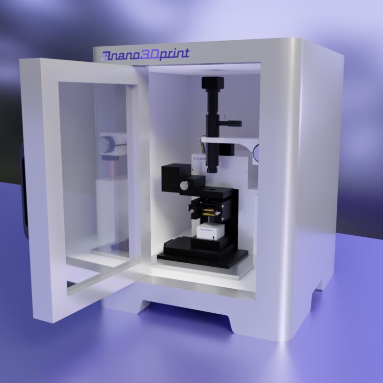 Rendering of nano3dprint's D4200S micro-to-nanoscale 3D printer.