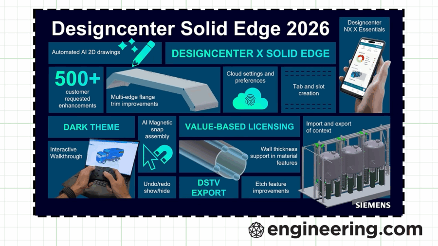 Designcenter Solid Edge 2026 launches with AI design copilot ...