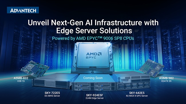 Advantech Unveils AMD EPYC 9006 Edge Servers for AI and HPC